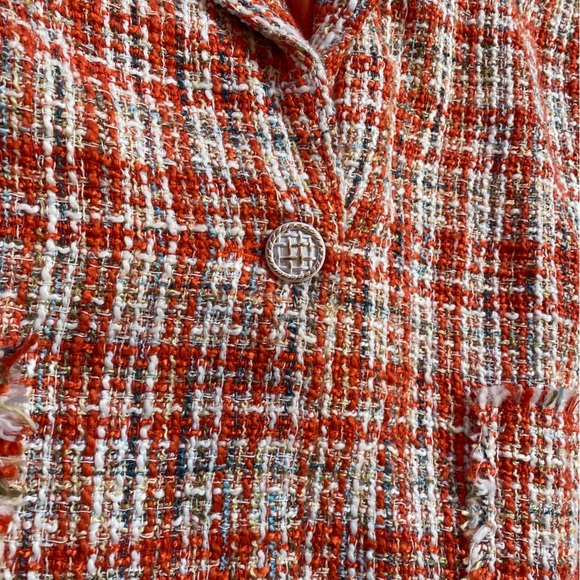 POL Evie Boucle Tweed Jacket Lined oversized Blazer Jacket - Picture 7 of 12